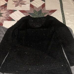 Elegant Sparkly Black Sweater